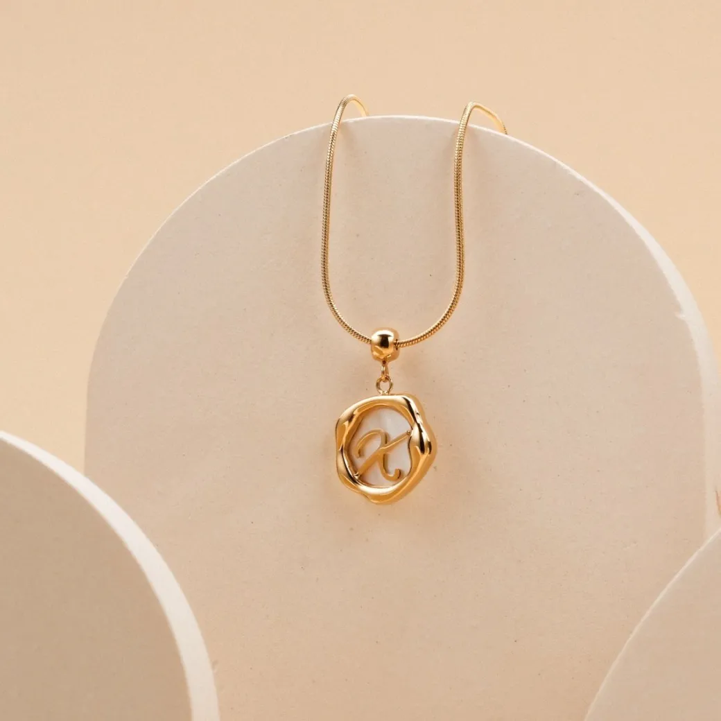 Holzkern Letterbedel A-Z|DAMES Charms|Sieraden