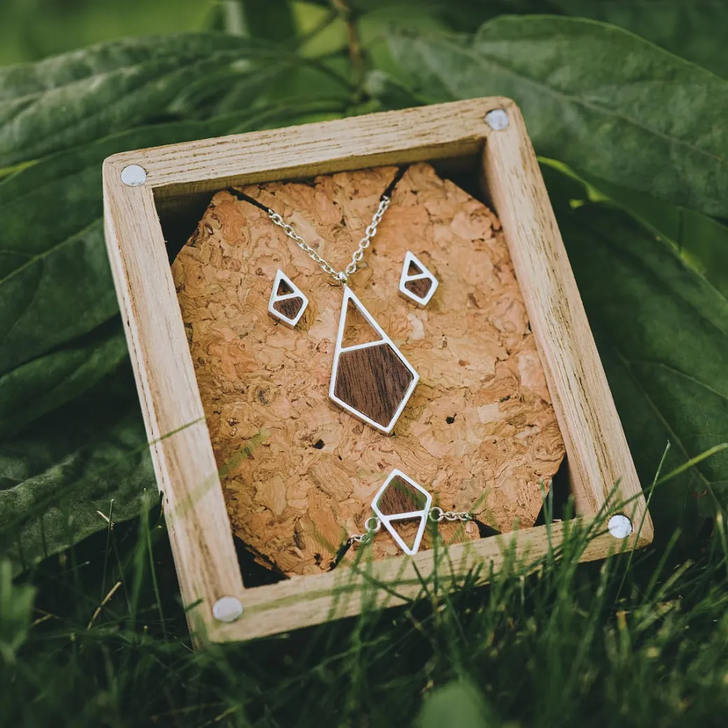 Holzkern Mandala Ketting|DAMES Kettingen|Sieraden