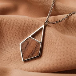 Holzkern Mandala Ketting|DAMES Kettingen|Sieraden