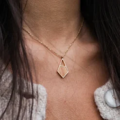 Holzkern Mandala Ketting|DAMES Kettingen|Sieraden