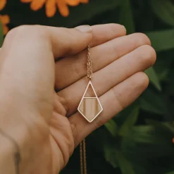 Holzkern Mandala Ketting|DAMES Kettingen|Sieraden