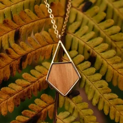 Holzkern Mandala Ketting|DAMES Kettingen|Sieraden