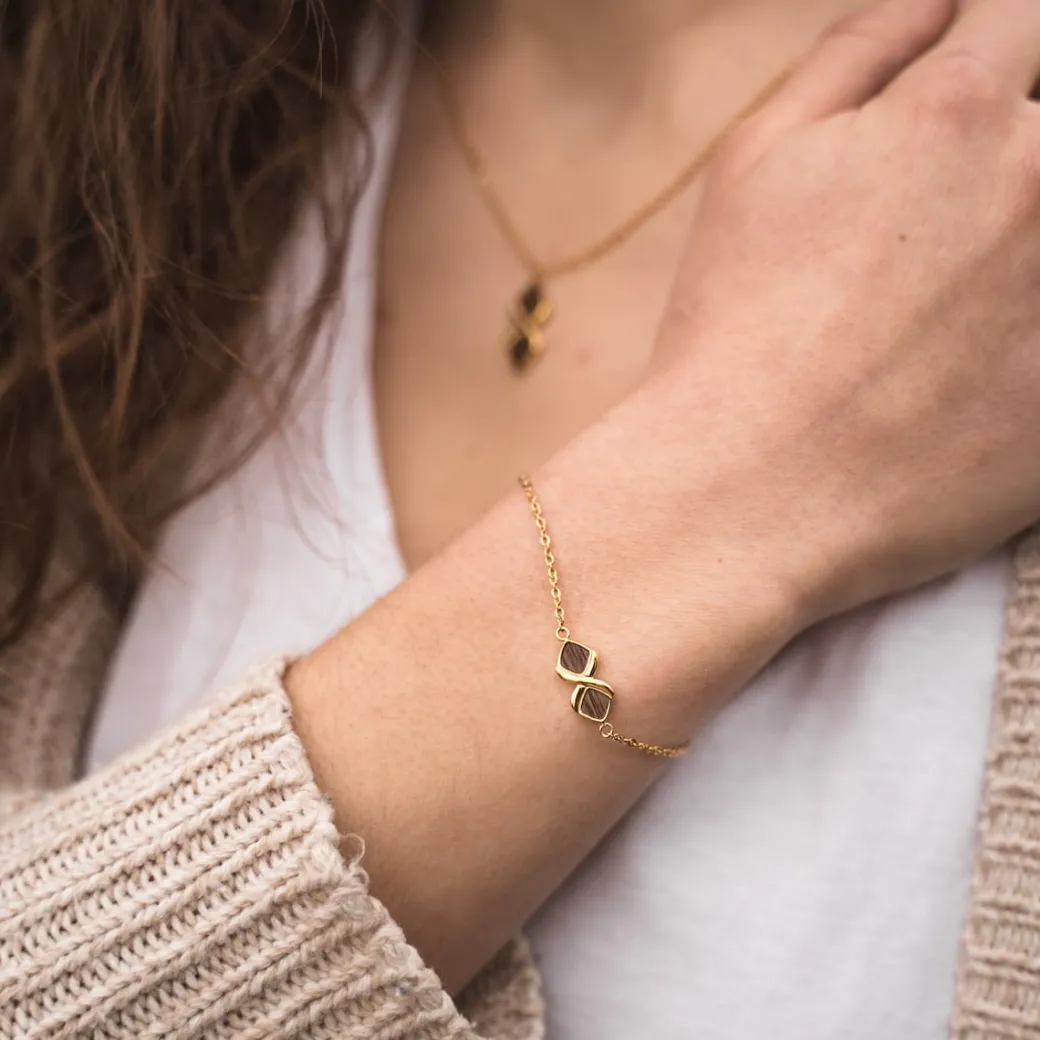 Holzkern Mosaic Armband|DAMES Armbanden|Sieraden