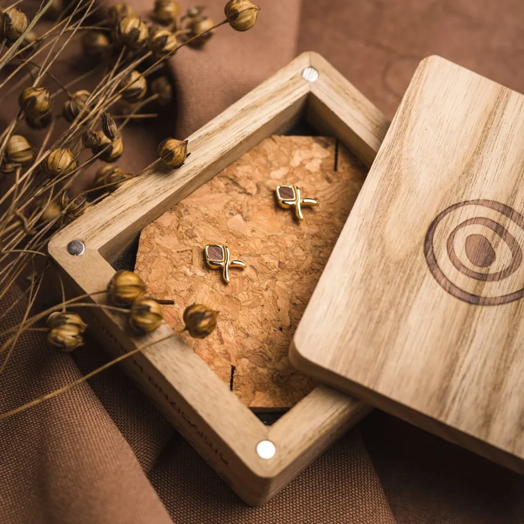 Holzkern Mosaic Oorbellen|DAMES Oorbellen|Sieraden