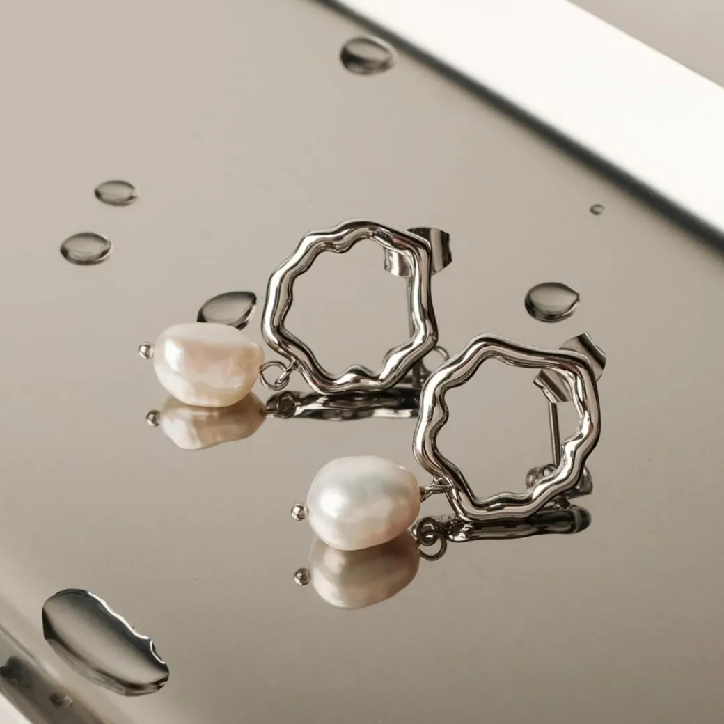 Holzkern Oceanfoam Oorbellen|DAMES Oorbellen|Sieraden