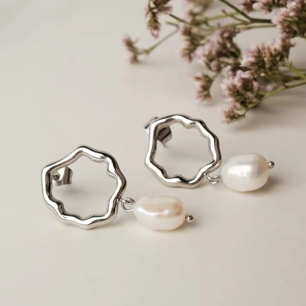 Holzkern Oceanfoam Oorbellen|DAMES Oorbellen|Sieraden