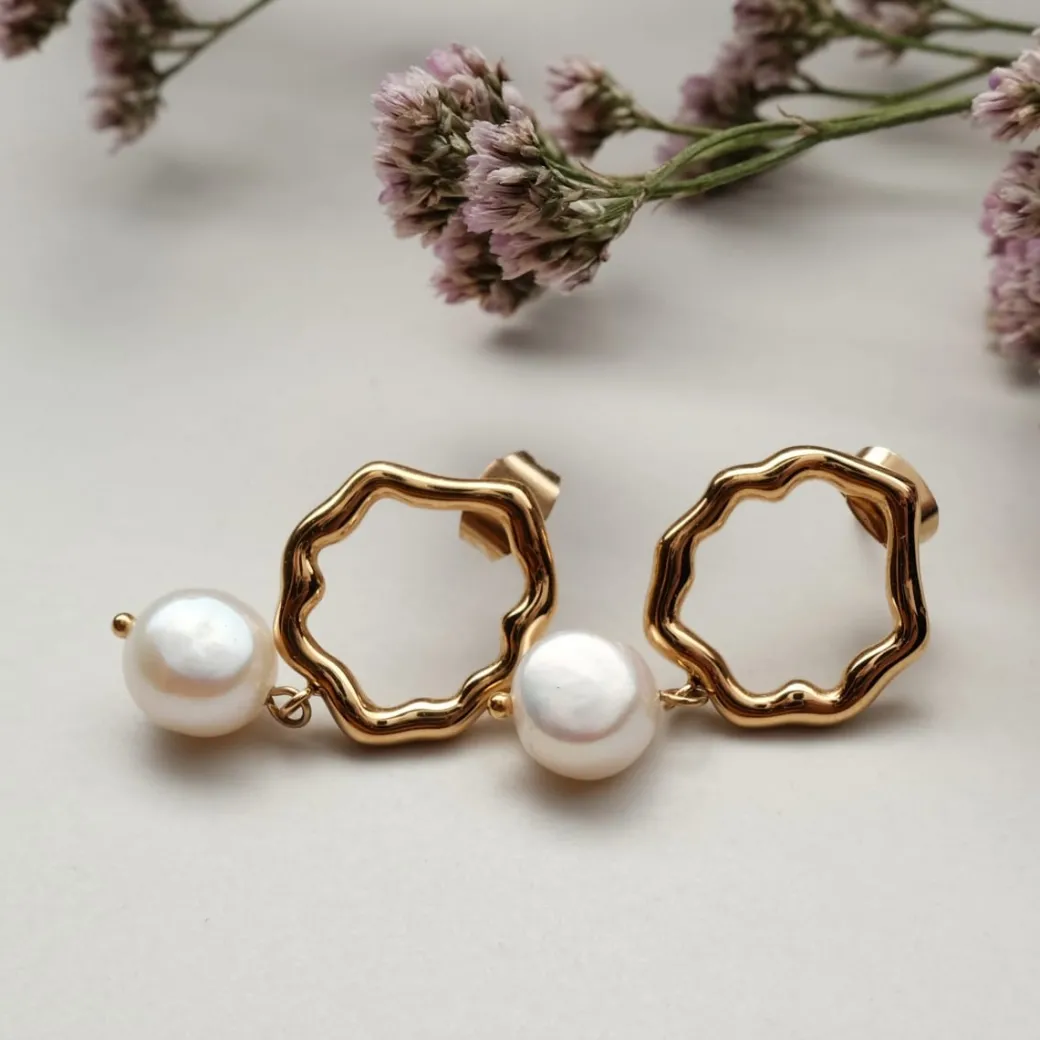 Holzkern Oceanfoam Oorbellen|DAMES Oorbellen|Sieraden