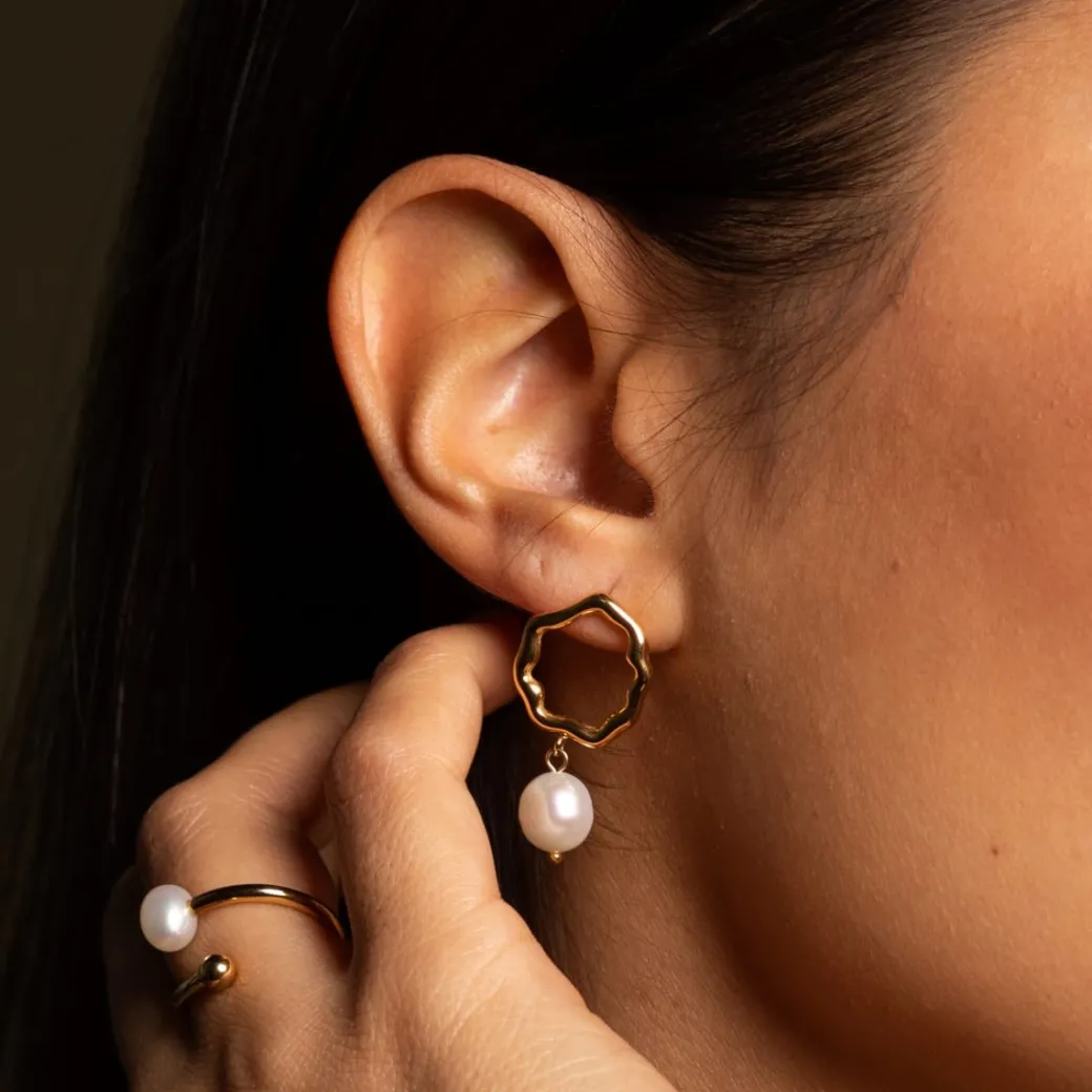 Holzkern Oceanfoam Oorbellen|DAMES Oorbellen|Sieraden