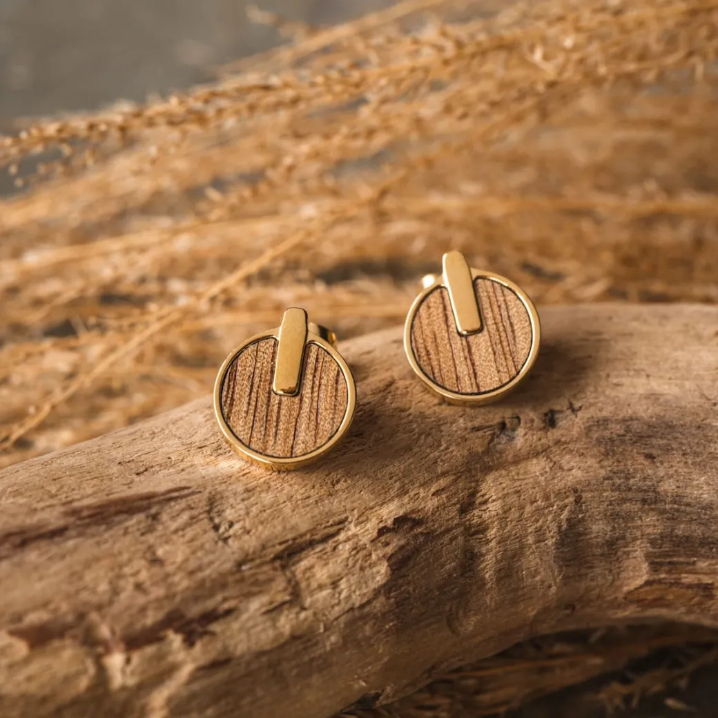 Holzkern Opacity Oorbellen|DAMES Oorbellen|Sieraden