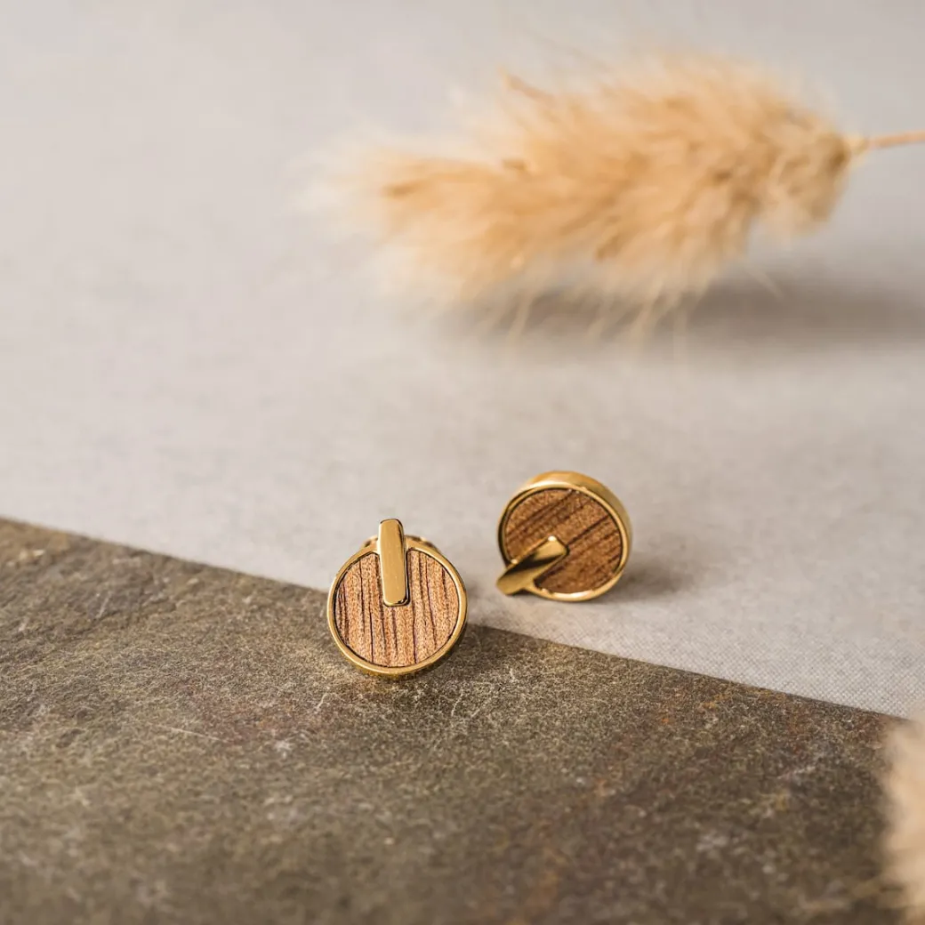 Holzkern Opacity Oorbellen|DAMES Oorbellen|Sieraden