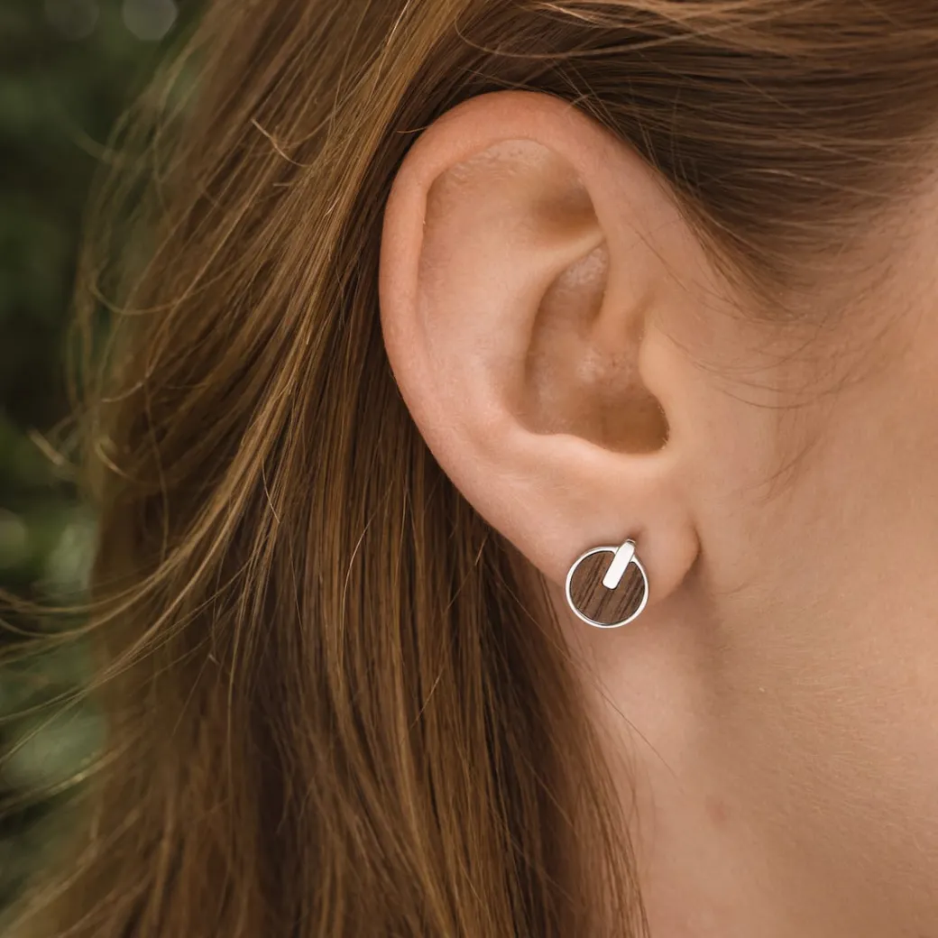 Holzkern Opacity Oorbellen|DAMES Oorbellen|Sieraden