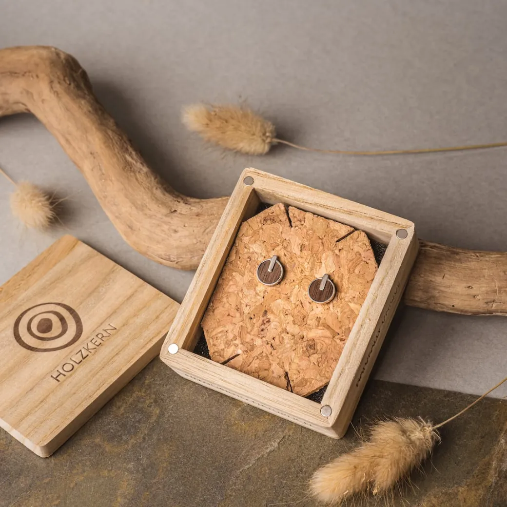 Holzkern Opacity Oorbellen|DAMES Oorbellen|Sieraden