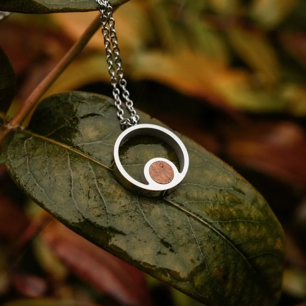 Holzkern Pigment Ketting|DAMES Kettingen
