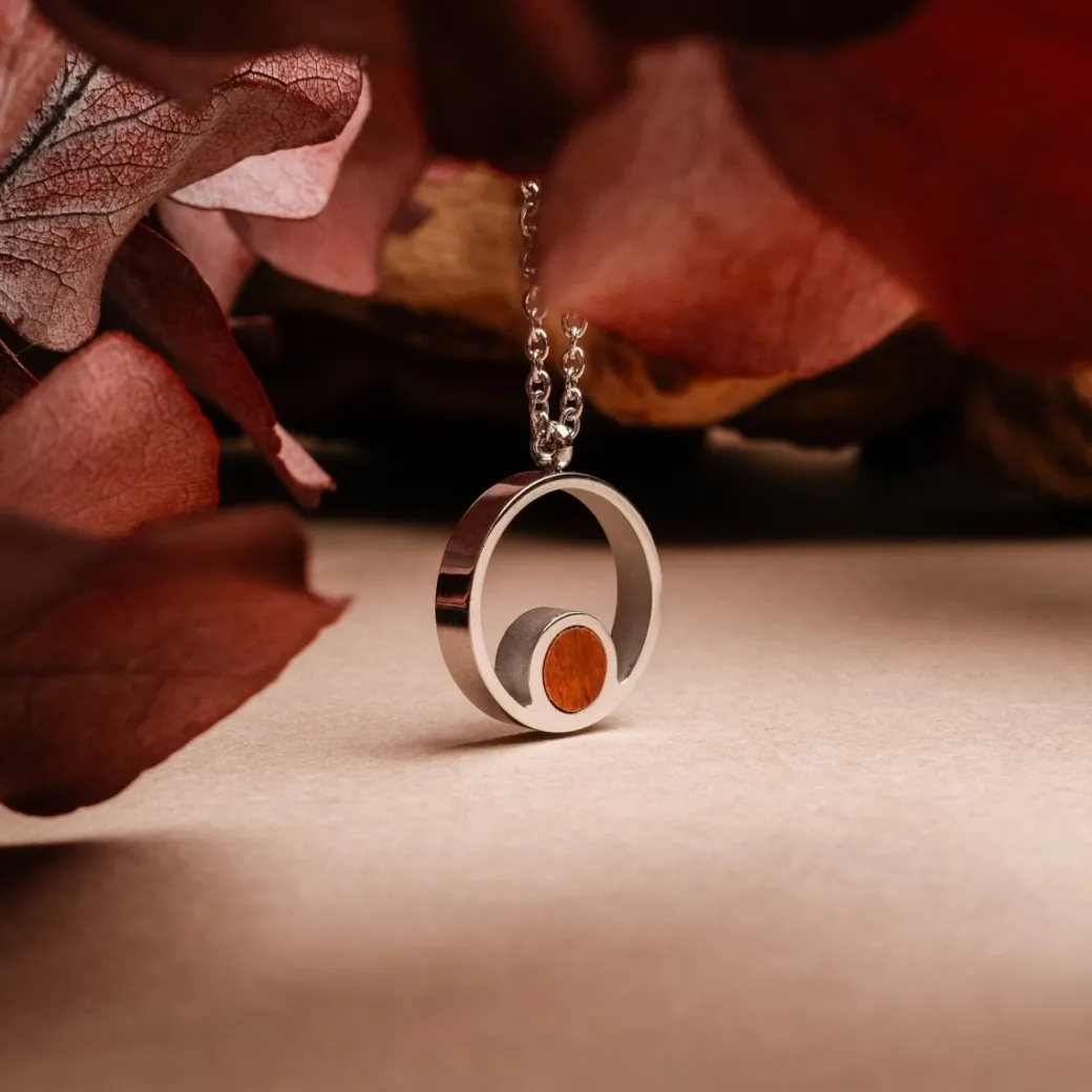 Holzkern Pigment Ketting|DAMES Kettingen