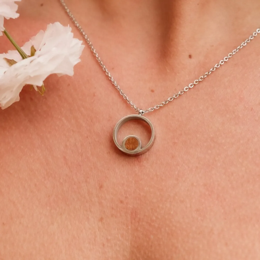 Holzkern Pigment Ketting|DAMES Kettingen