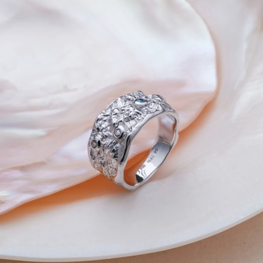 Holzkern Silverstream Ring|DAMES Ringen|Sieraden