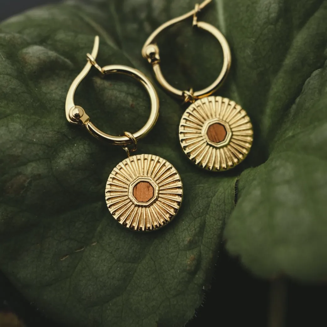 Holzkern Stencil Oorbellen|DAMES Oorbellen|Sieraden