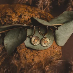 Holzkern Stencil Oorbellen|DAMES Oorbellen|Sieraden