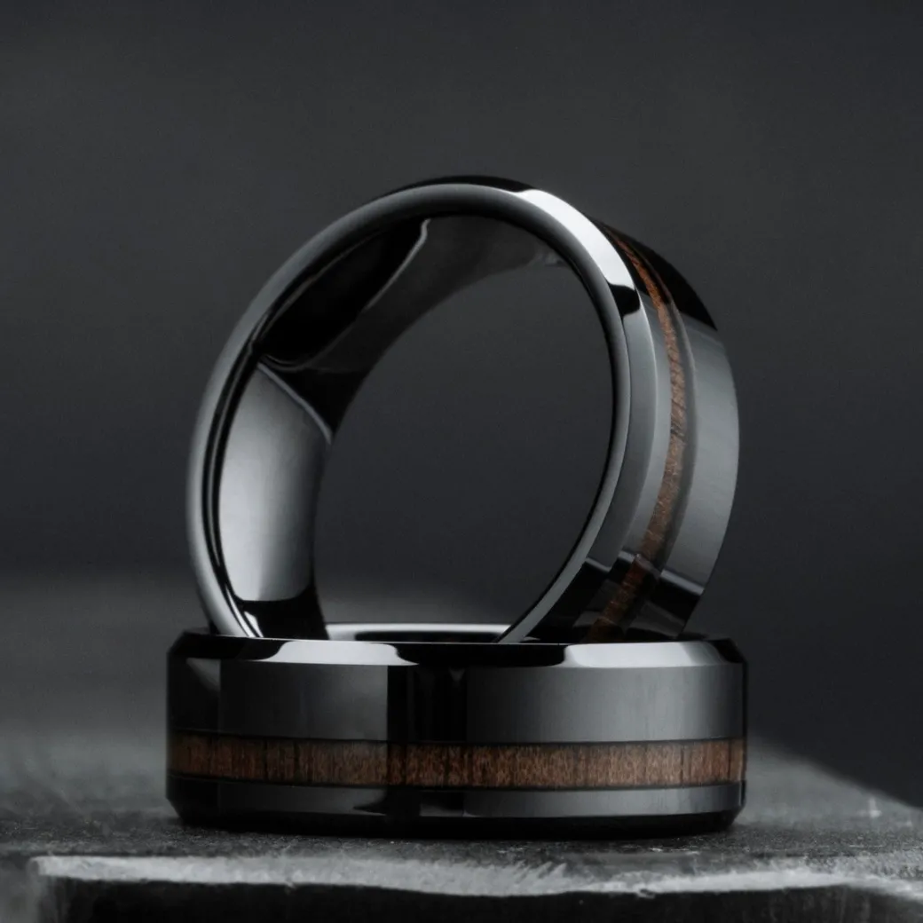Holzkern Sumo Ring|Heren Ringen|Sieraden