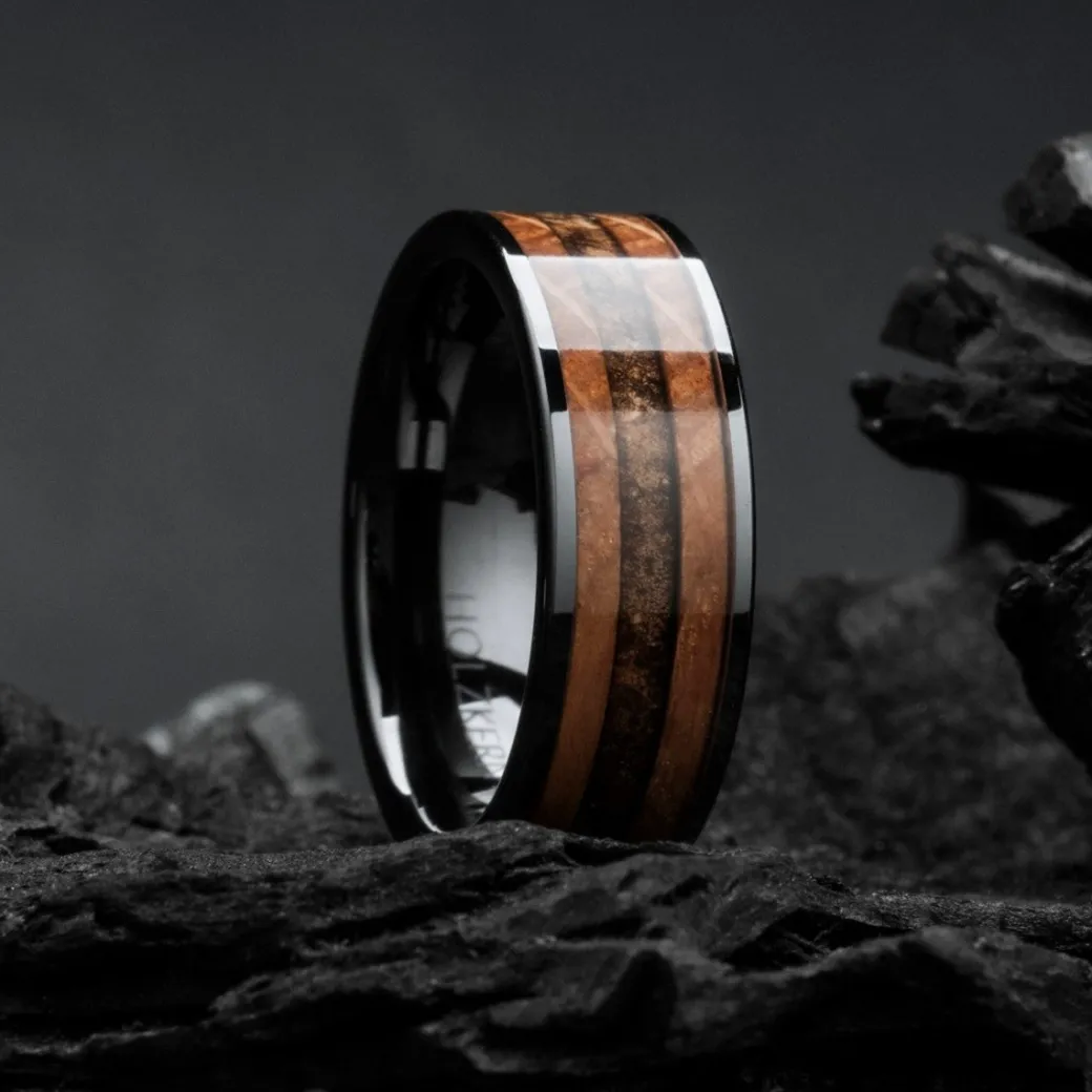 Holzkern Sumo Ring|Heren Ringen|Sieraden