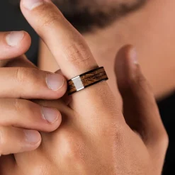 Holzkern Sumo Ring|Heren Ringen|Sieraden