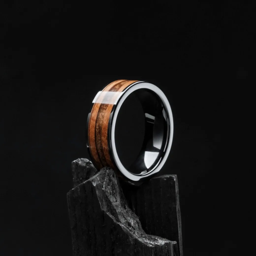 Holzkern Sumo Ring|Heren Ringen|Sieraden
