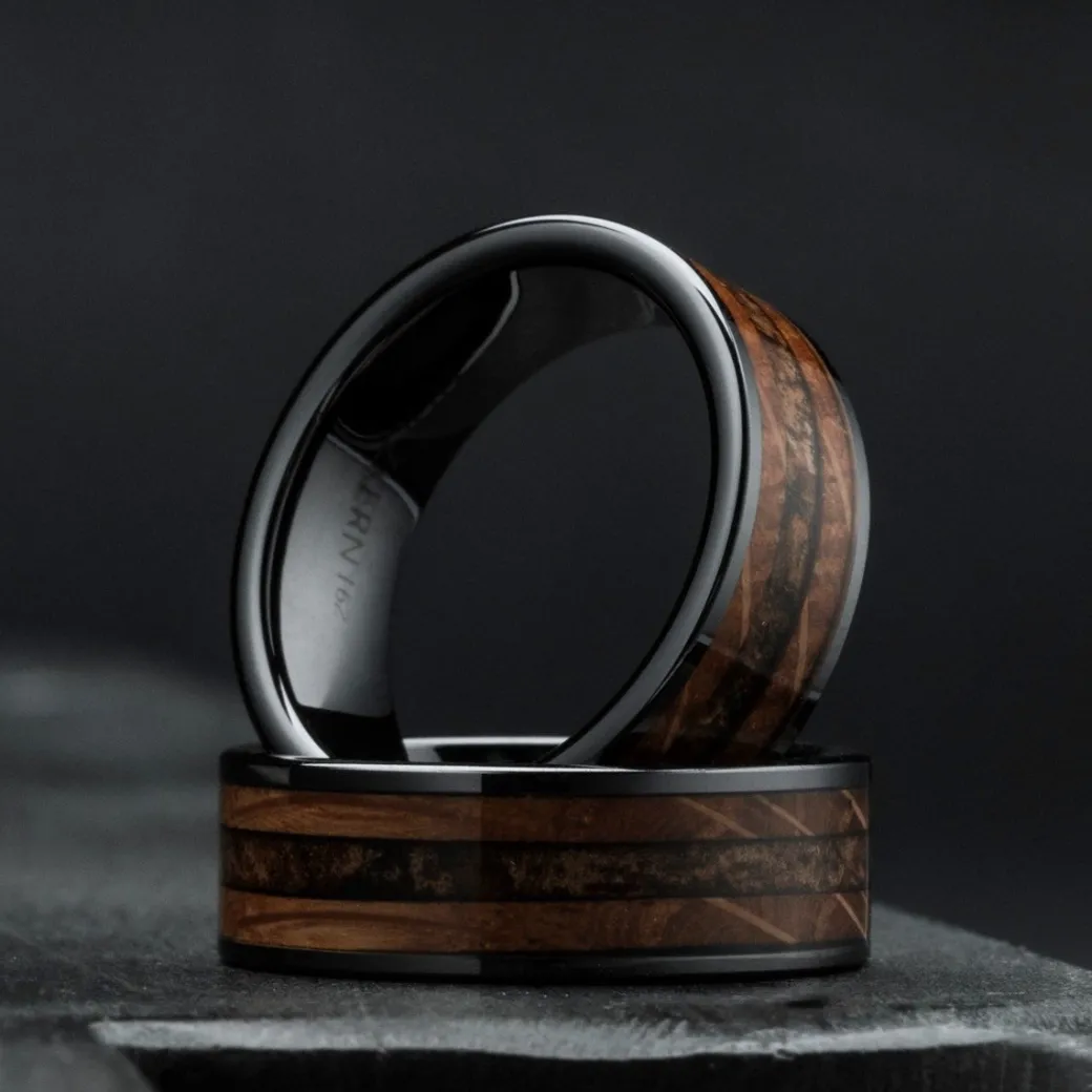 Holzkern Sumo Ring|Heren Ringen|Sieraden